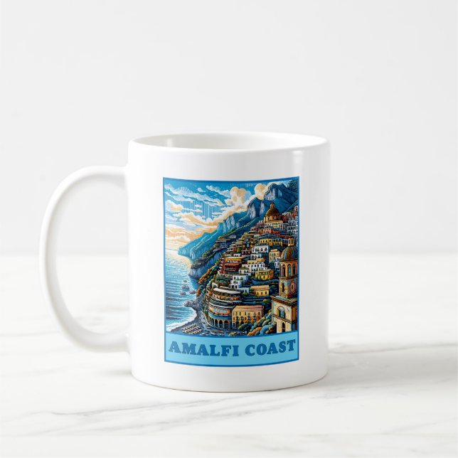 Amalfi Kusten Italien Kaffemugg (Vänster)