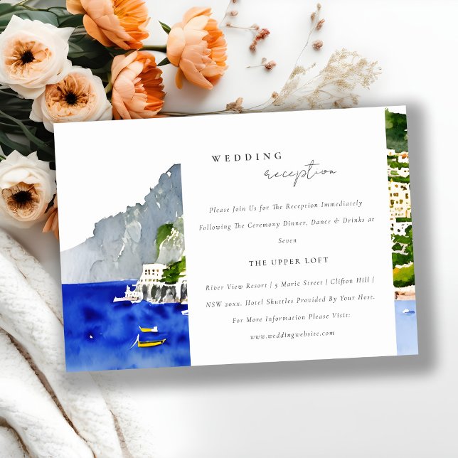 Amalfi Kusten Italien Landscape Wedding Reception Tilläggskort (Skapare uppladdad)