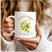 Amalfi Kusten Italien Lemon & Bow Mugg - Personlig