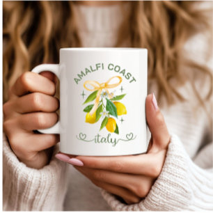 Amalfi Kusten Italien Lemon & Bow Mugg - Personlig
