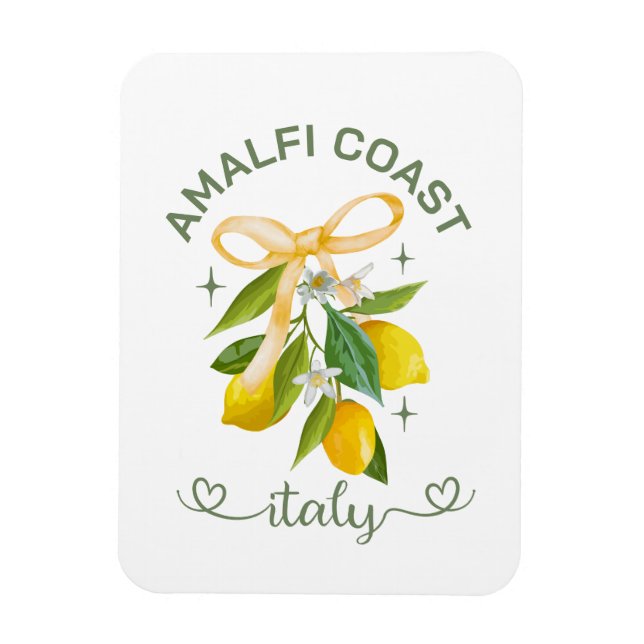 Amalfi Kusten Italien Lemon & Bow-Personlig Magnet (Vertikal)