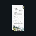 Amalfi Kusten Italien Lemon Bröllop, sommartid Meny<br><div class="desc">Öka tabellutrymningen i bröllop med det här elegant italienska menykortet, designat för att komplettera ett romantiskt och förfinat firande. Med mjuk vattenfärgsinformation vid kusten och tidlös typografi lägger den till en polerad tryckning till varje ställe-inställning. Vare sig du har lagt på tassar eller formaterat med blommigtar och platskort ger den...</div>