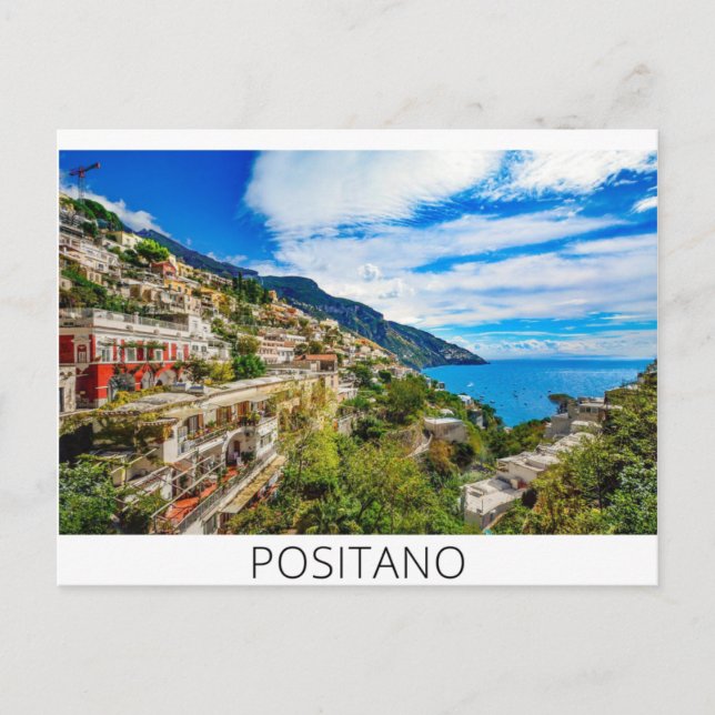 Amalfi Kusten, Italien postcard Amalfi, positano Vykort (Framsida)