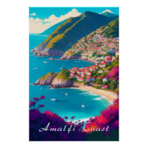 Amalfi-kusten Italien Resa Print