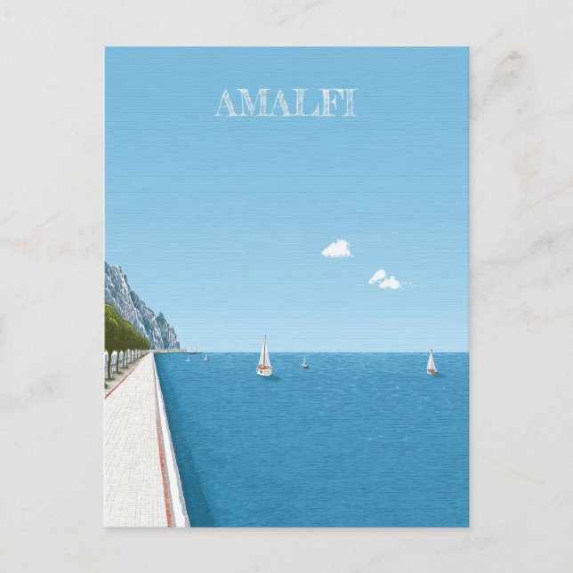 Amalfi-kusten Italien Resa Vykort (Framsida)