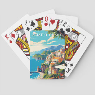 Amalfi-kusten Italien Retro Resor Vintage Stil Casinokort