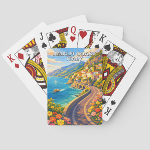Amalfi-kusten Italien Riviera Vintage Resedeck Casinokort