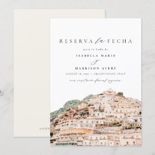 Amalfi Kusten Italien Spanska Spara datum Inbjudningar