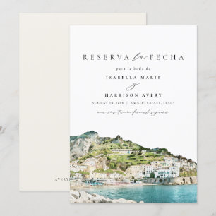 Amalfi Kusten Italien Spanska Spara datum Inbjudningar