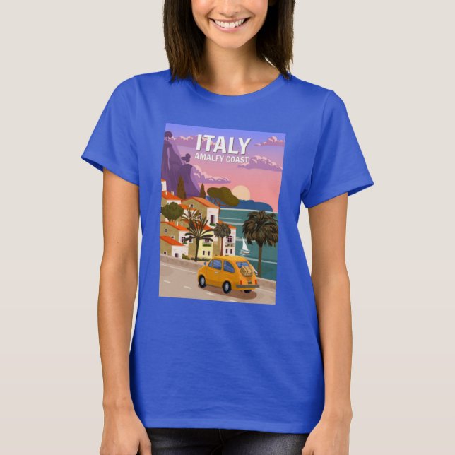 Amalfi Kusten, Italien T Shirt (Framsida)