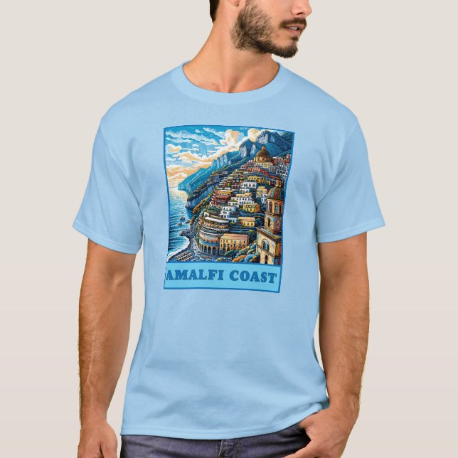 Amalfi Kusten Italien T Shirt (Framsida)