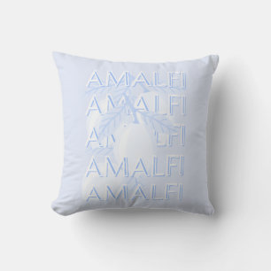 Amalfi Kusten, Italien, Travel Art, Preppy, Blue Kudde
