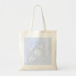 Amalfi Kusten, Italien, Travel Art, Preppy, Blue Tygkasse