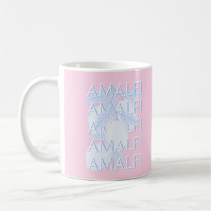 Amalfi Kusten, Italien, Travel Art, Preppy Kaffemugg