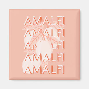 Amalfi Kusten, Italien Travel Art, Preppy, Minimal Magnet