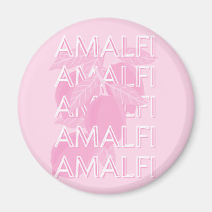 Amalfi Kusten, Italien, Travel Art, Preppy, Rosa Magnet
