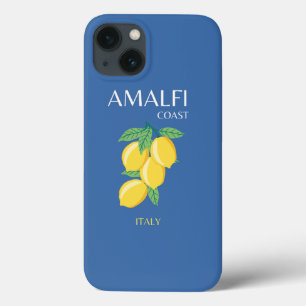 Amalfi Kusten, Italien, Travel Art, Retro, Blue