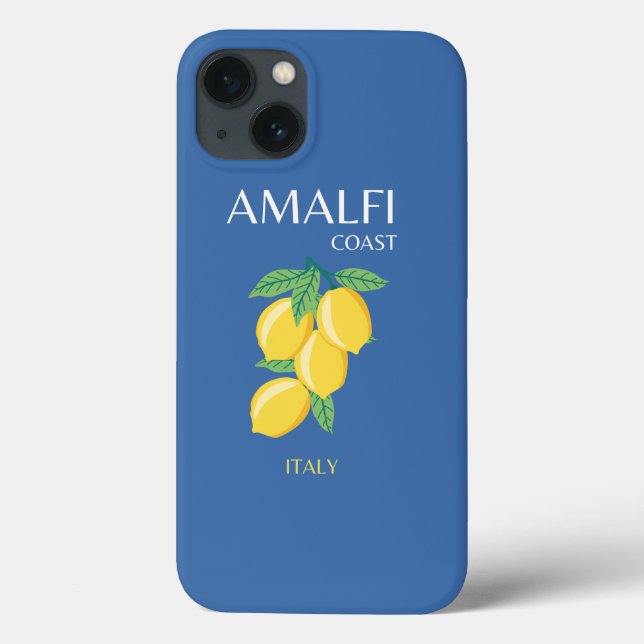 Amalfi Kusten, Italien, Travel Art, Retro, Blue (Baksida)