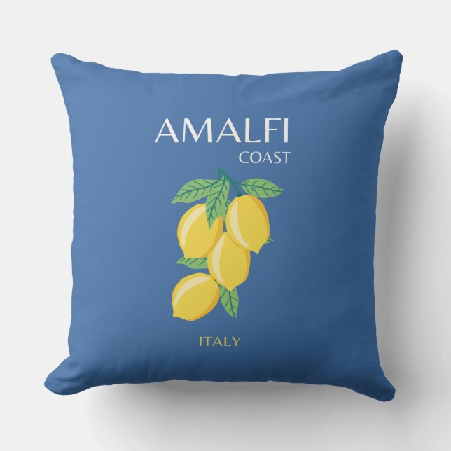 Amalfi Kusten, Italien, Travel Art, Retro, Blue Kudde (Framsida)