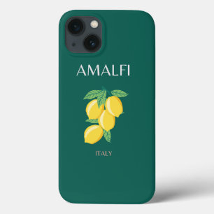 Amalfi Kusten, Italien, Travel Art, Retro, Grönt