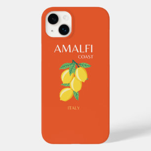 Amalfi Kusten, Italien, Travel Art, Retro, Orange