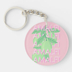 Amalfi Kusten, Italien Travel Art, Rosa