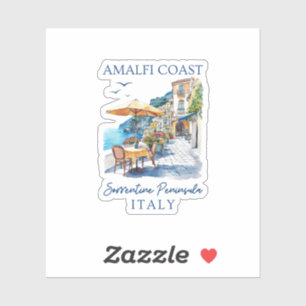 Amalfi Kusten Italien Travel Klistermärken