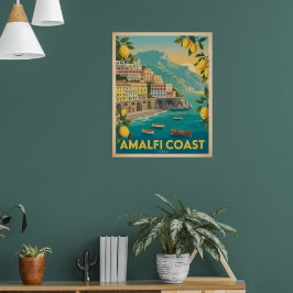 Amalfi-kusten Italien Vintage Resa Poster