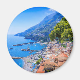 Amalfi Kusten, Italien. Visa Amalfi-staden. Magnet