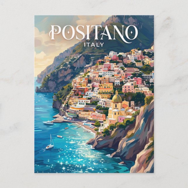 Amalfi-kusten Italien Vykort (Framsida)