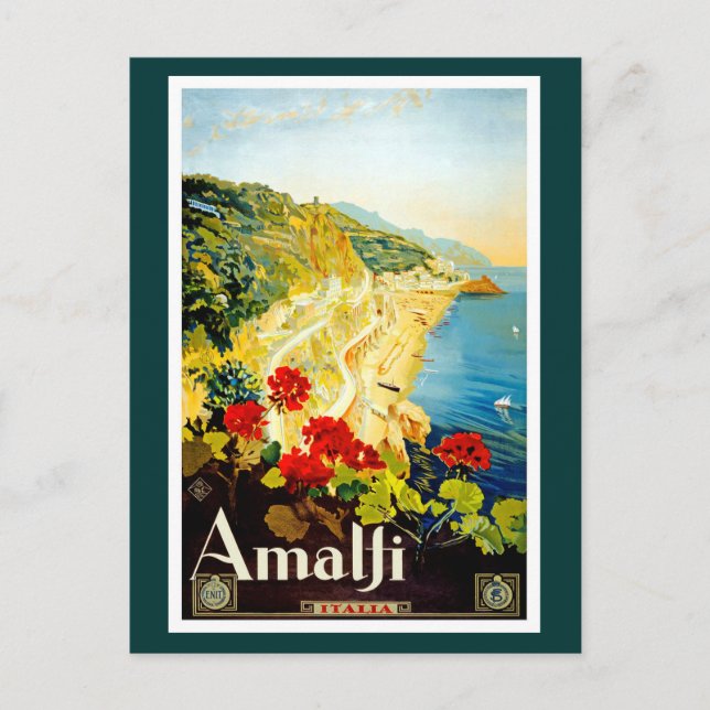 Amalfi Kusten, Italien Vykort (Framsida)