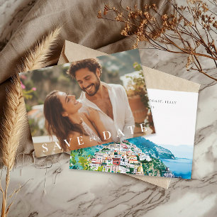 Amalfi Kusten Italienska Bröllop Spara Datumet
