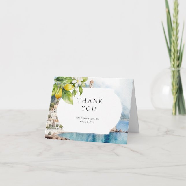 Amalfi Kusten Italienska Lemon Mediterranean Tack Kort (Framsida)