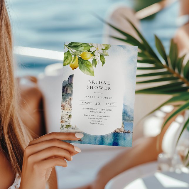 Amalfi Kusten Italienska Lemon-Möhippan Inbjudningar (Skapare uppladdad)