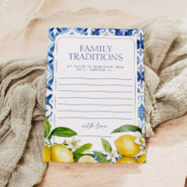 Amalfi Kusten Lemon Baby Shower Family Traditions
