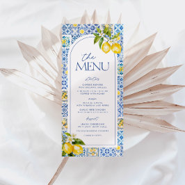 Amalfi Kusten Lemon Baby Shower Menu Meny