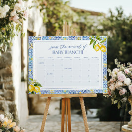Amalfi Kusten Lemon gissBaby förfallodatumkalender Poster