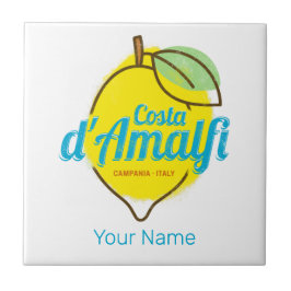 Amalfi Kusten Lemon Italien Vintage Costa d'Amalfi Kakelplatta