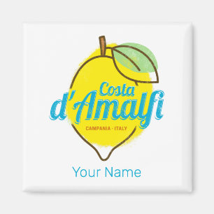 Amalfi Kusten Lemon Italien Vintage Costa d'Amalfi Magnet
