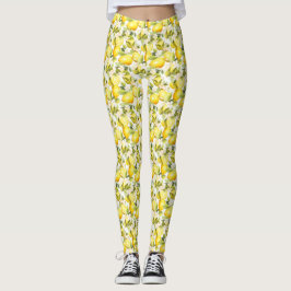 Amalfi Kusten Lemon Mönster Leggings