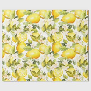 Amalfi Kusten Lemon Mönster Presentpapper