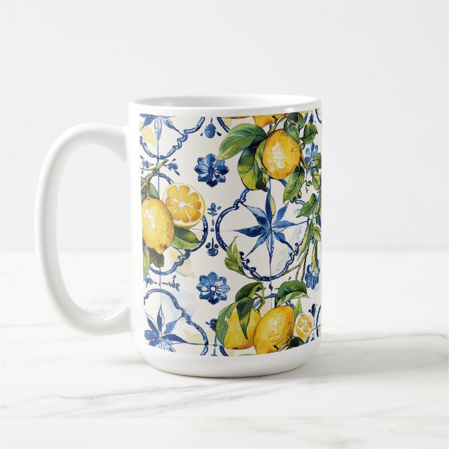 Amalfi Kusten Lemon och Tiles Mönster Kaffemugg (Vänster)