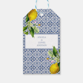 Amalfi Kusten Lemon Tiles Italien Personlig namn Presentetikett