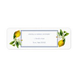 Amalfi Kusten Lemon Tiles Italien Personlig namn Returadress Etikett