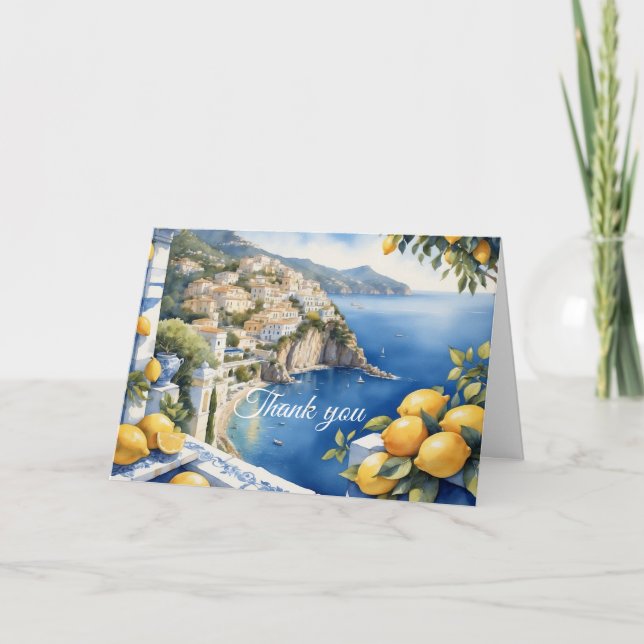 Amalfi Kusten Lemons | fotot och text Tack Kort (Framsida)