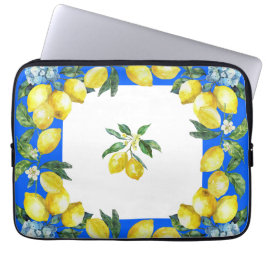 Amalfi Kusten Lemons Ocean Blue Laptop Fodral