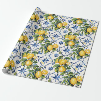 Amalfi Kusten Lemons och Tiles Mönster Presentpapper