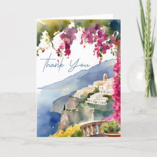 Amalfi-kusten Medelhavet italiensk bröllopsdusch Tack Kort