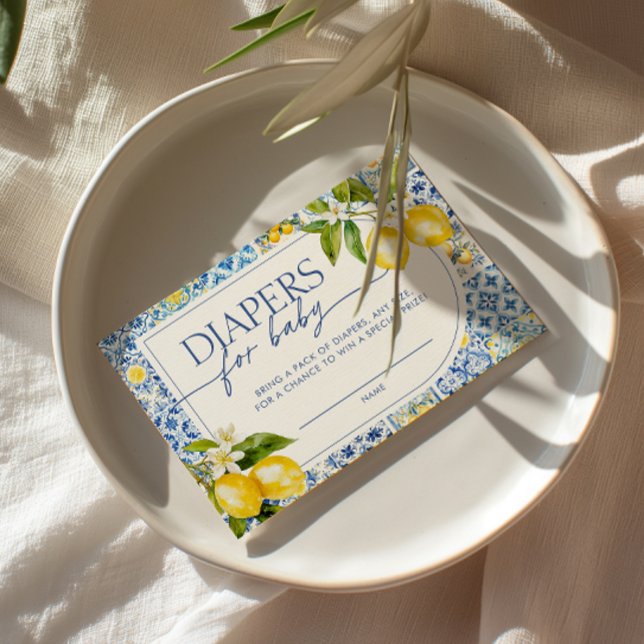 Amalfi Kusten Mediterranean Lemon Diaper Raffle Tilläggskort (Skapare uppladdad)