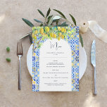 Amalfi Kusten | Meny för lejonplattor i Medelhavet<br><div class="desc">Vackra menykort för att komplettera dina bord-inställningar vid bröllop eller nästa middag party. Vackra vattenfärgsplattor, citroner och grönaktiga stänger den här eleganten som är helt anpassade. Backe i solnedgången, olivlundar, citron träd och vit vin. Den här paletten ger fantastisk grafik, mjuk mönster och blommigtar av alla slag till liv utan...</div>